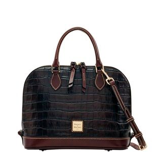 ✨NEW✨Dooney & Bourke OAKDALE ZIP ZIP Satchel in ESPRESSO/BROWN TMORO